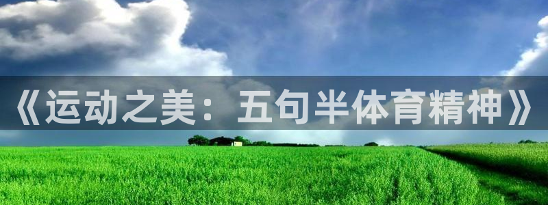 《运动之美：五句半体育精神》